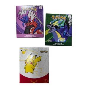 Pokemon‎ Cards McDonald's Happy Meal Toys 2023 Koraidon Miraidon Pikachu Set